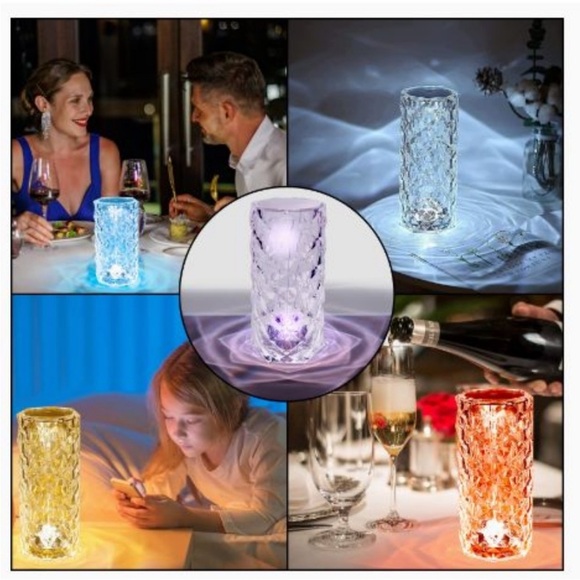 Rose Diamond Table Lamp Control Touch - Picture 6 of 8